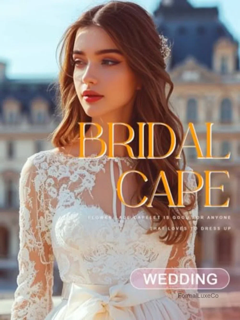 Lace Shawl Wrap Bolero for Women Wedding Formal Events